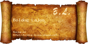 Boldog Lajos névjegykártya
